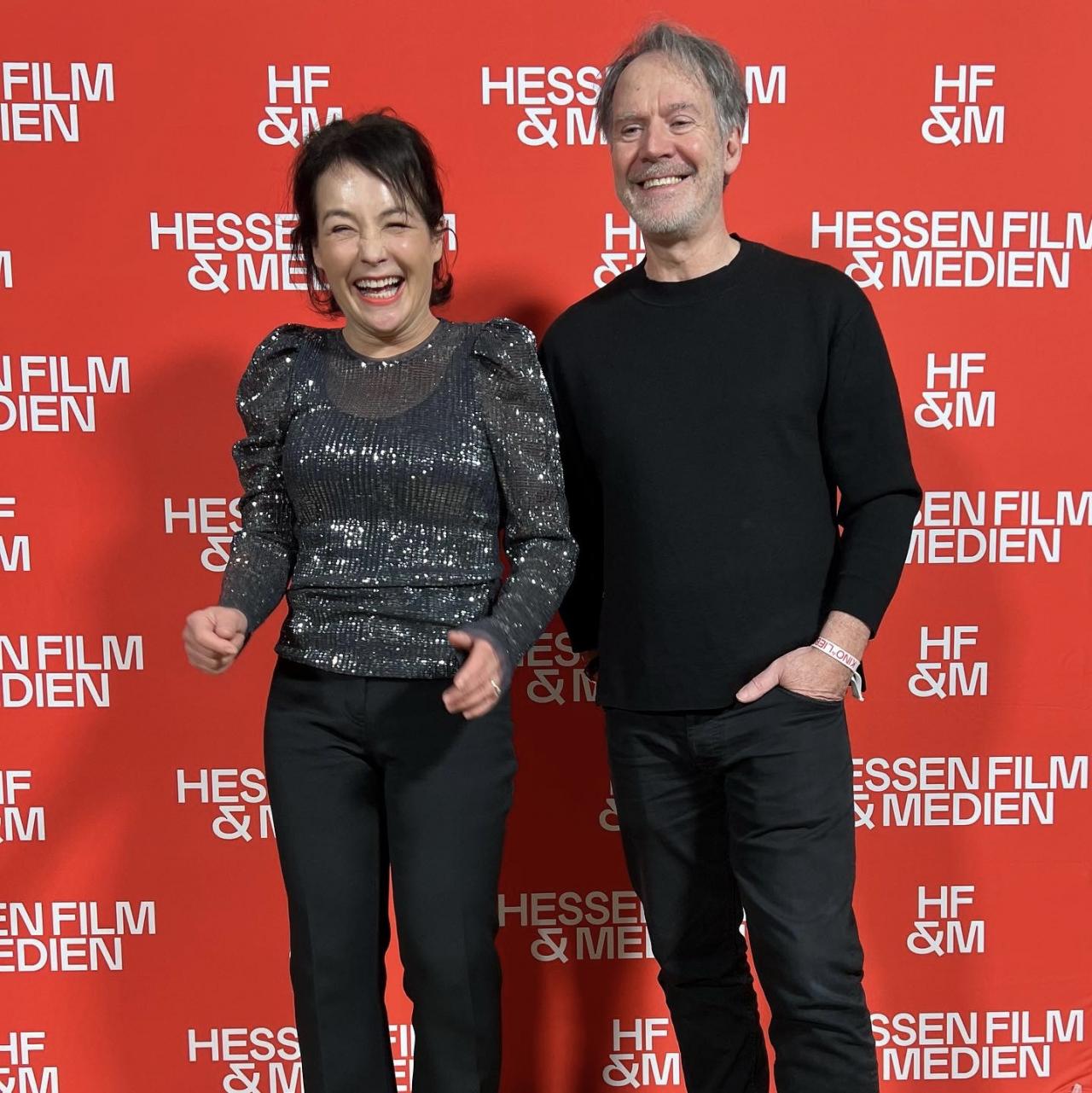 mit dem Autor Stephan Falk beim Empfang der Hessen Film & Medien.
